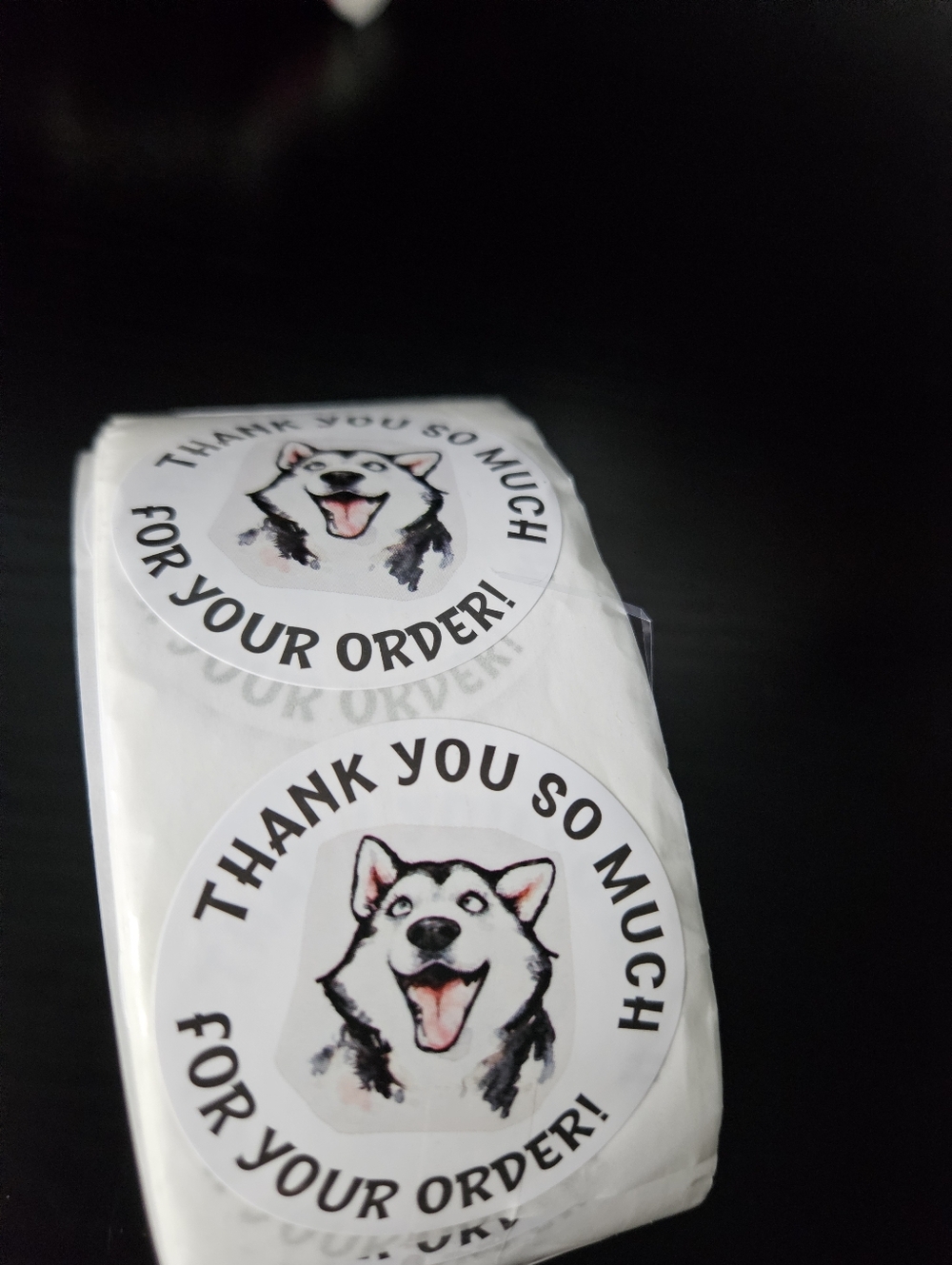 Husky Dog Thank You So Much Stickers